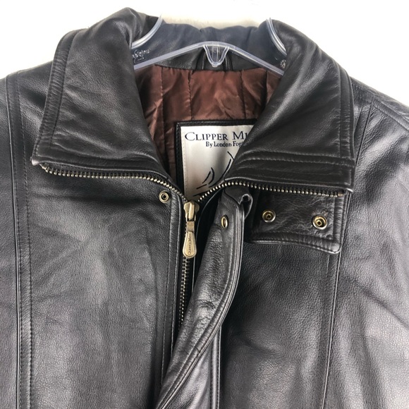 Clipper Mist London Fog Vintage Leather Jacket S - Picture 6 of 8